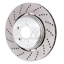 Load image into Gallery viewer, SHW 06-10 BMW M5 5.0L Left Rear Cross-Drilled Lightweight Brake Rotor (34212282807) - Black Ops Auto Works