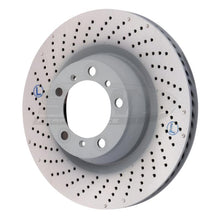 Load image into Gallery viewer, SHW 07-13 Porsche 911 Turbo 3.8L w/o Ceramics Left Rear Drilled-Dimpled MB Brake Rotor (99735240502) - Black Ops Auto Works