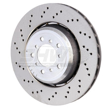 Load image into Gallery viewer, SHW 08-13 BMW M3 4.0L Left Front Cross-Drilled Lightweight Brake Rotor (34112283801) - Black Ops Auto Works