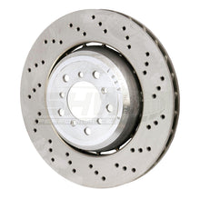 Load image into Gallery viewer, SHW 08-13 BMW M3 4.0L Right Front Cross-Drilled Lightweight Brake Rotor (34112283802) - Black Ops Auto Works