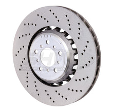 Load image into Gallery viewer, SHW 13-16 BMW M5 4.4L Right Front Cross-Drilled Lightweight Brake Rotor (34112284102) - Black Ops Auto Works