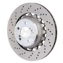 Load image into Gallery viewer, SHW 15-18 BMW X5 M 4.4L Left Rear Cross-Drilled Lightweight Brake Rotor (34212284903) - Black Ops Auto Works