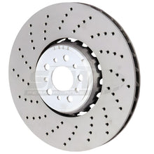 Load image into Gallery viewer, SHW 18-21 BMW M5 4.4L Left Front Cross-Drilled Lightweight Brake Rotor (34117991101) - Black Ops Auto Works