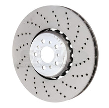 Load image into Gallery viewer, SHW 18-21 BMW M5 4.4L Right Front Cross-Drilled Lightweight Brake Rotor (34117991102) - Black Ops Auto Works