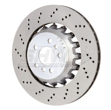 Load image into Gallery viewer, SHW 20-21 BMW X3 M 3.0L Left Rear Cross-Drilled Lightweight Brake Rotor (34118054827) - Black Ops Auto Works