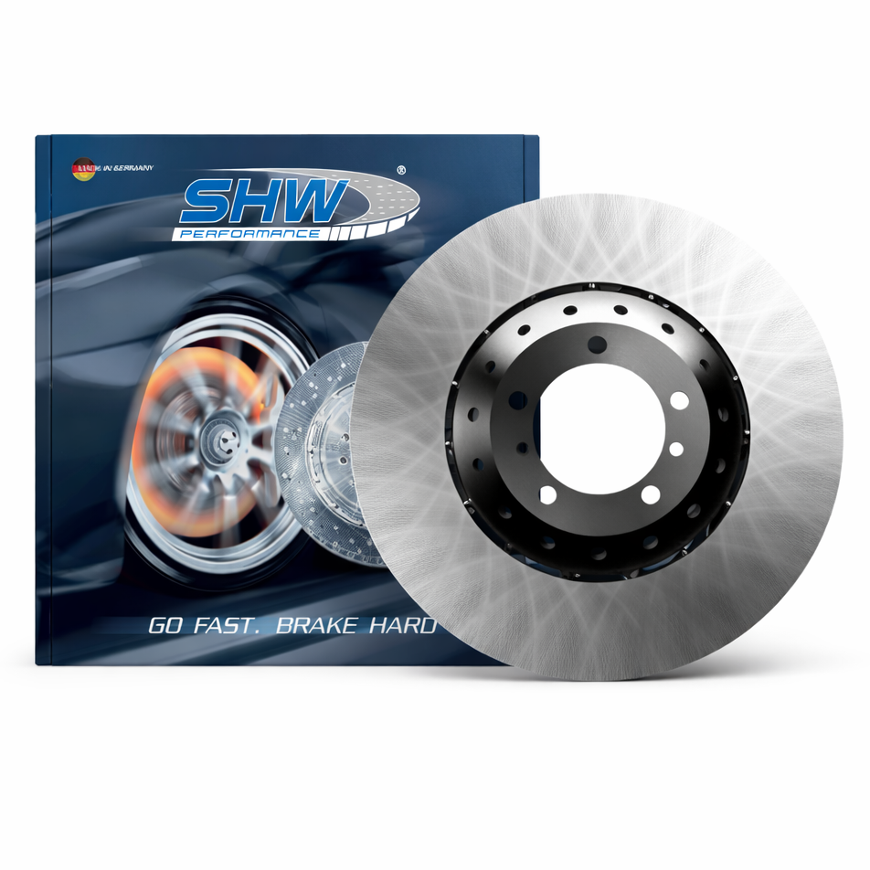 SHW left front smooth lightweight brake rotor full view