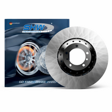 Load image into Gallery viewer, SHW front drilled dimpled lightweight brake rotor full view