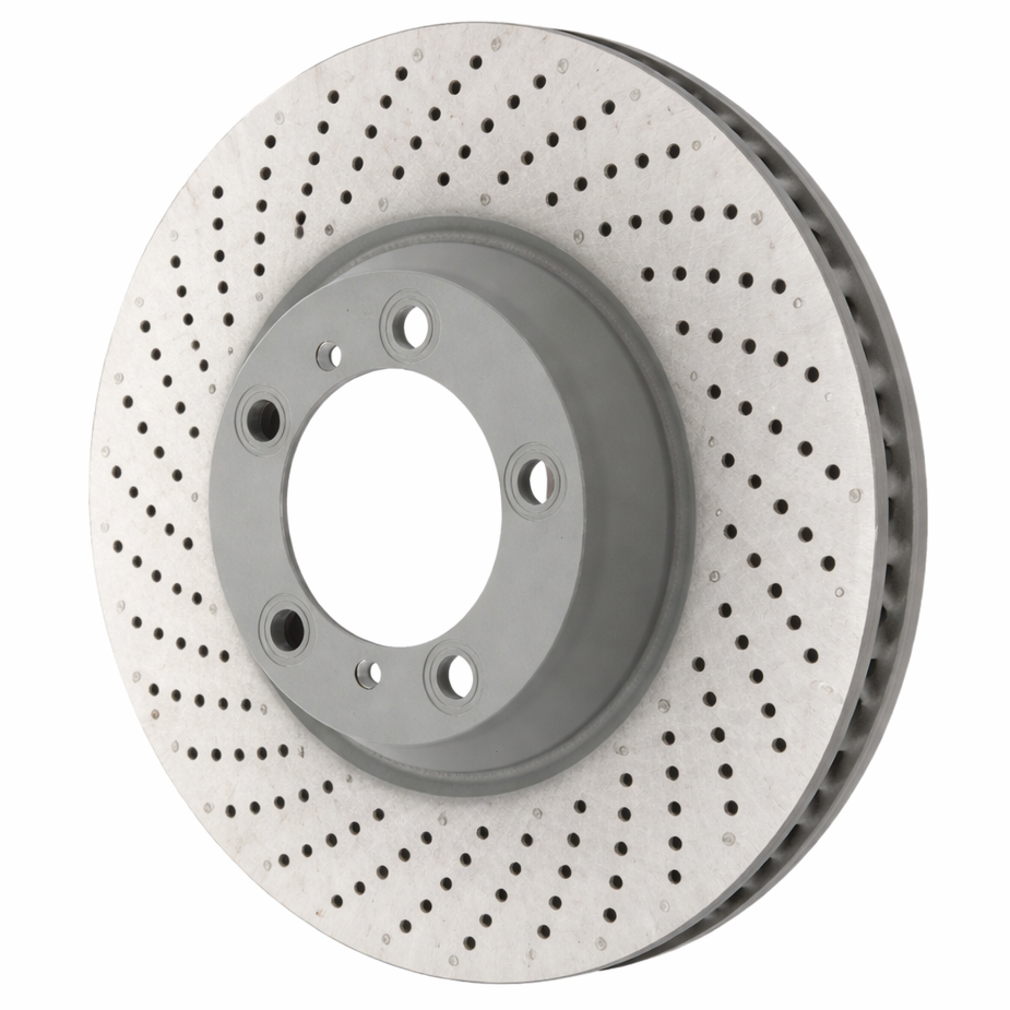 SHW drilled dimple brake rotor full view