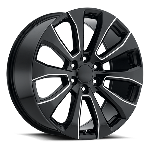 Silverado High Country Replica Wheel Gloss Black Ball Milled Factory Reproductions FR 92-Wheels - Cast-Factory Reproductions-746241431837-22x9 6x5.5 +28 HB 78.1-
