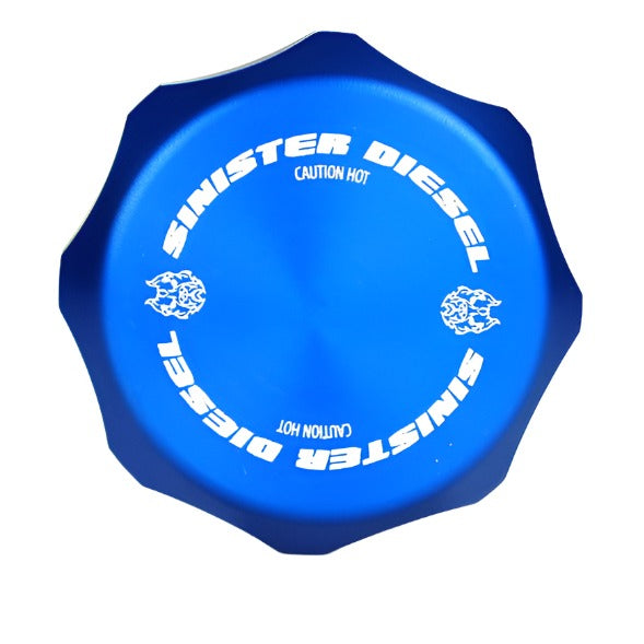 Sinister Diesel 03-07 Ford 6.0L Billet Blue Cap Kit - Black Ops Auto Works