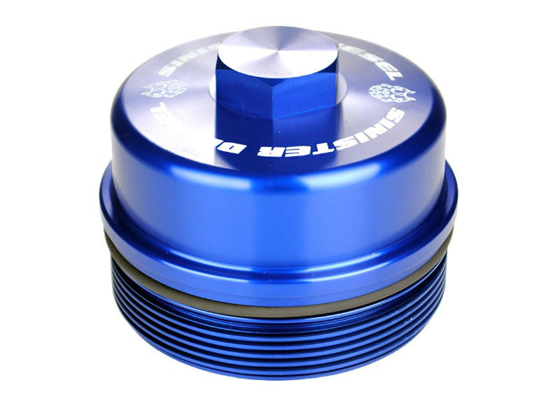 Sinister Diesel 03-07 Ford 6.0L Billet Blue Cap Kit - Black Ops Auto Works
