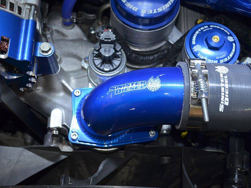 Sinister Diesel 03-07 Ford 6.0L Intake Elbow (w/o Bungs) - Black Ops Auto Works