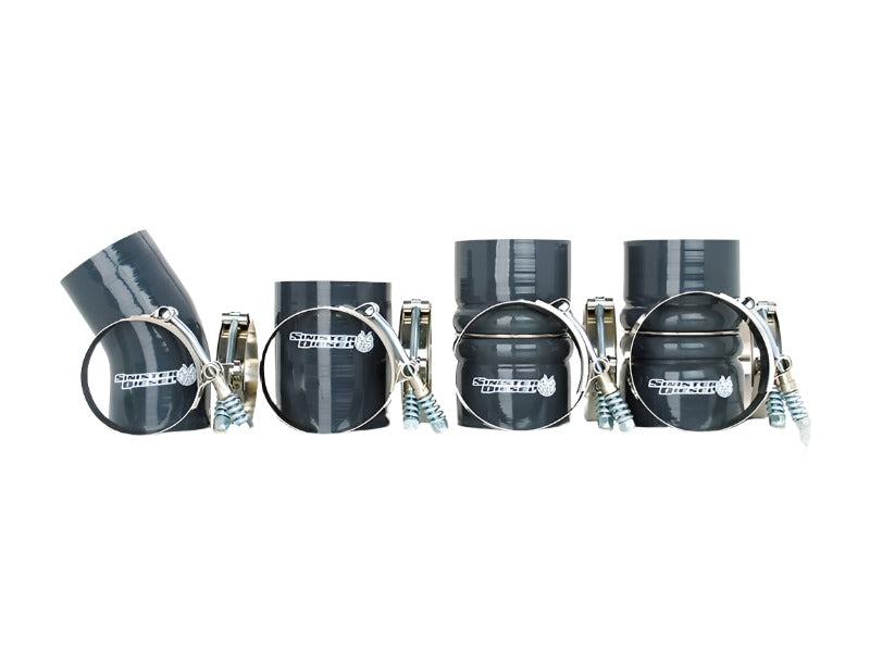 Sinister Diesel 03-07 Ford Powerstroke 6.0L Hose & Clamp Kit - Black Ops Auto Works