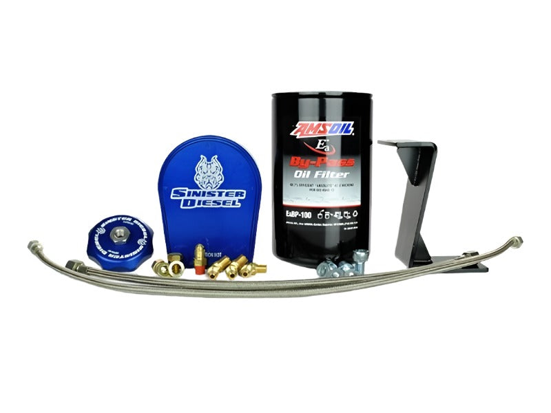 Sinister Diesel 06-07 Dodge 5.9L Cummins Bypass Oil Filter System - Black Ops Auto Works