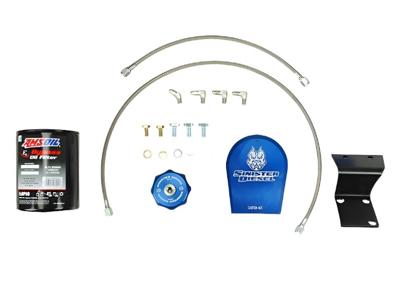 Sinister Diesel 13-18 Ram 2500/3500 6.7L Cummins Bypass Oil Filter System - Black Ops Auto Works