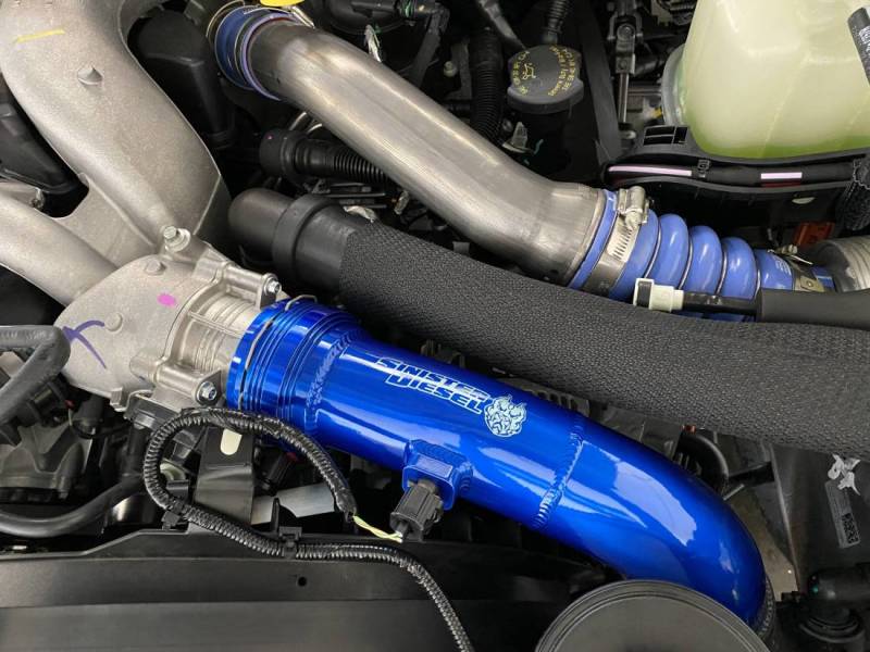 Sinister Diesel 17-19 Ford Powerstroke 6.7L Cold Side Charge Pipe - Black Ops Auto Works