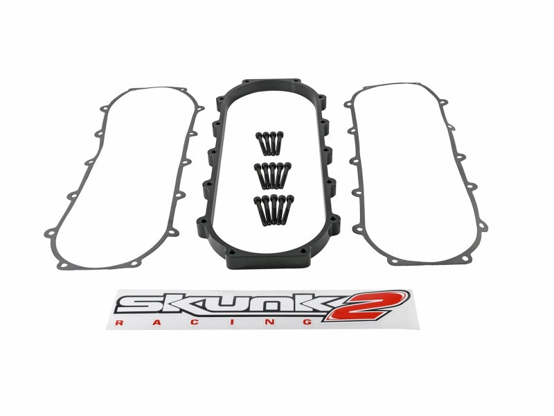 Skunk2 Ultra Series Honda/Acura Black RACE Intake Manifold 1 Liter Spacer (Inc Gasket & Hardware) - Black Ops Auto Works
