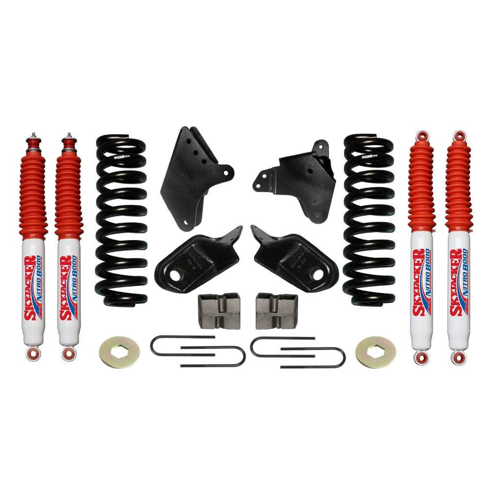 Skyjacker 186F2K-N suspension lift kit with springs, shocks and hardware on a white background