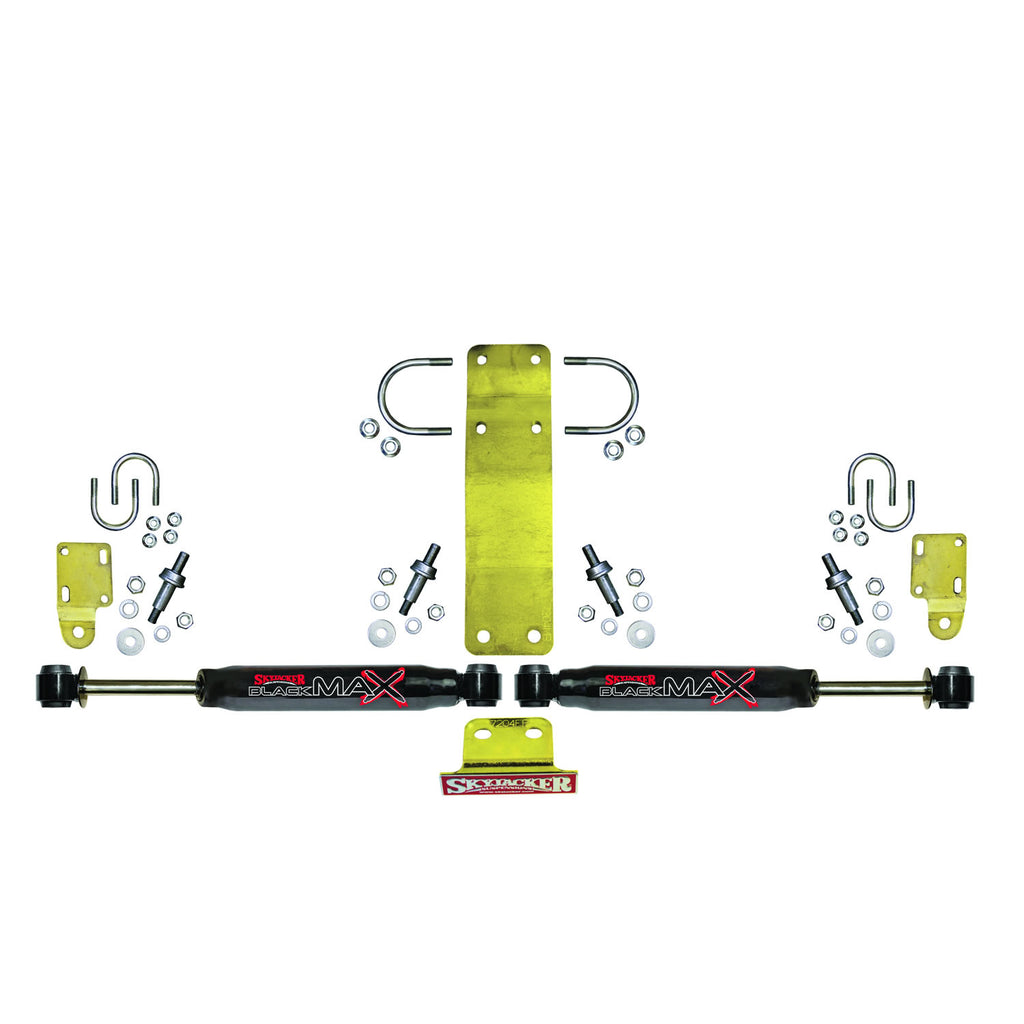 Skyjacker 2007-2017 Jeep Wrangler (JK) (Use w/ OEM Tie Rods) Dual Steering Damper Kit w/ Black Max - Black Ops Auto Works
