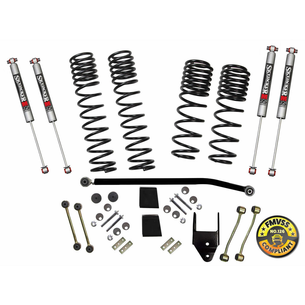 Skyjacker 2018 Jeep Wrangler JL 4 Door 4WD (Rubicon) Long Travel 2 Stage 3.5in-4in Coil System - Black Ops Auto Works