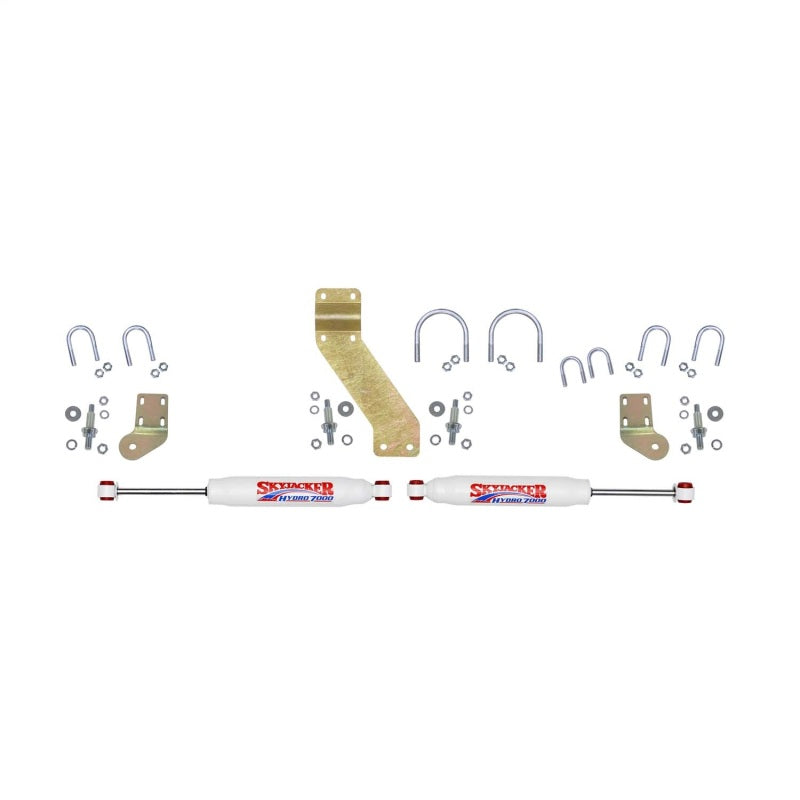 Skyjacker 66-77 Ford Bronco 4WD 7000 Dual Stabilizer Kit w/ White Cylinders Skyjacker SKY7266