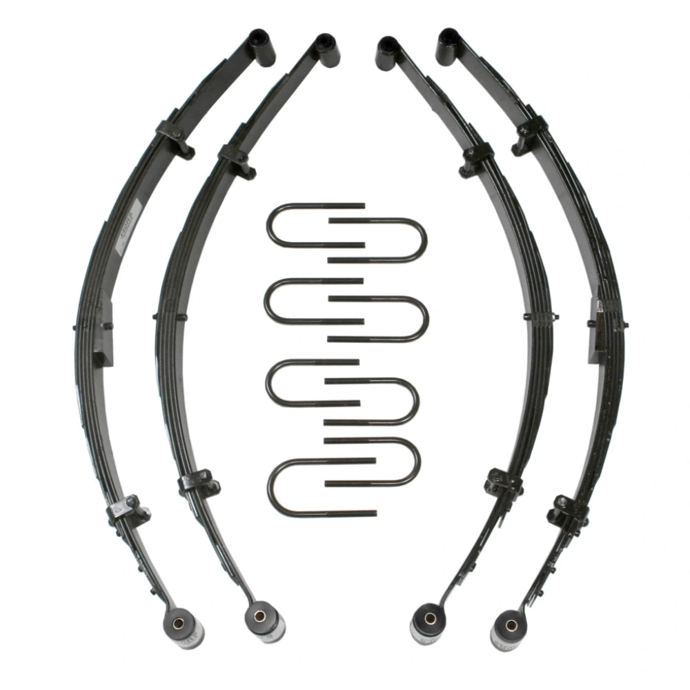 Skyjacker J34K-H manufacturer photo showing leaf springs and suspension hardware on white; shocks not pictured