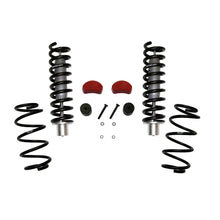 Load image into Gallery viewer, Skyjacker LIB258K-B Jeep Liberty lift kit with front strut assemblies, rear springs and hardware on white; rear shocks not pictured