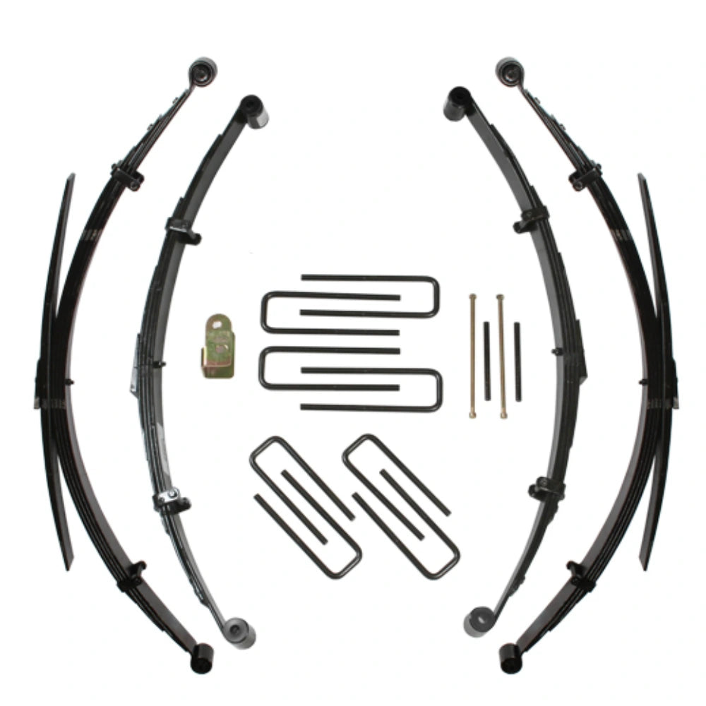 Skyjacker T307PKS-N manufacturer photo showing leaf springs and suspension hardware on white; shocks not pictured