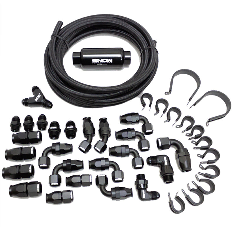 Snow Performance 10AN Braided Stainless Fuel Line Kit - Black Line Snow Performance SNOSNF-60001B