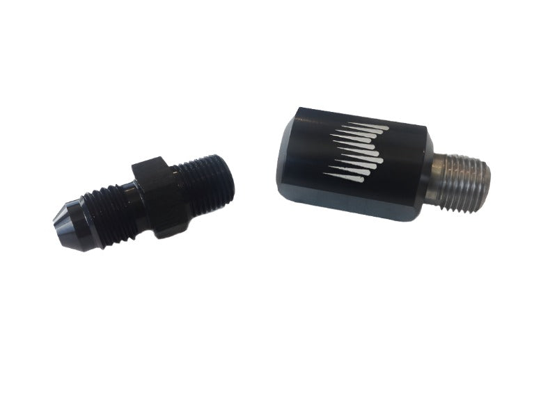 Snow Performance 1/8in NPT Female to 4AN Male Low Profile Straight Nozzle Holder - Snow Performance SNO-810-BRD