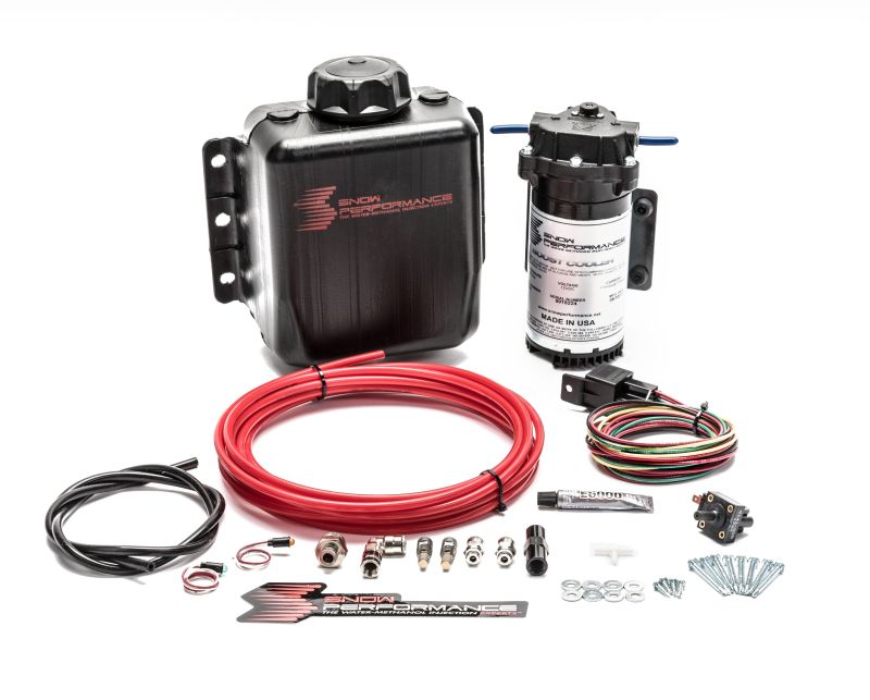 Snow Performance Stg 1 Boost Cooler TD Water Injection Kit (Incl. Red Hi-Temp Tubing/Quick Fittings) - Black Ops Auto Works