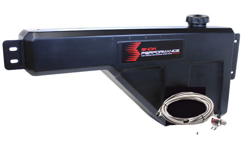 Snow Performance Water Tank Upgrade 10gal (w/Braided SS Line/Brackets/Solenoid/4AN Fittings) - Black Ops Auto Works