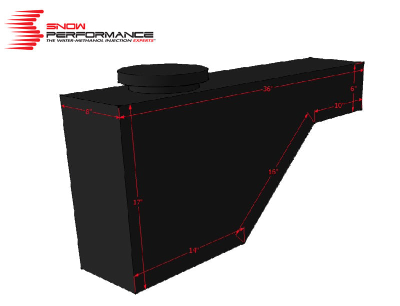 Snow Performance Water Tank Upgrade 10gal (w/Braided SS Line/Brackets/Solenoid/4AN Fittings) - Black Ops Auto Works