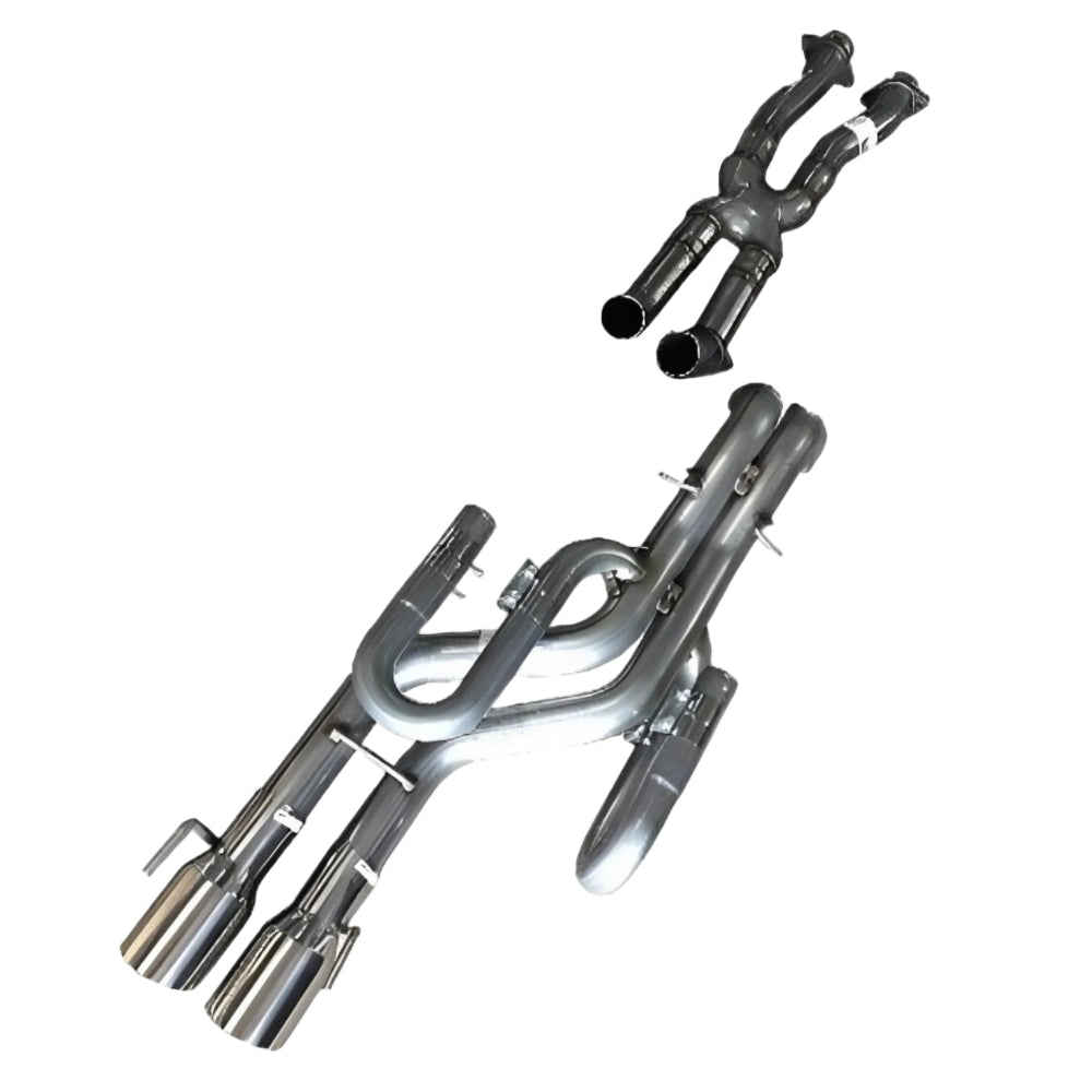 Solo Performance 991712SL 3 inch cat-back exhaust with quad polished tips for 2006-2010 Jeep SRT8 full system