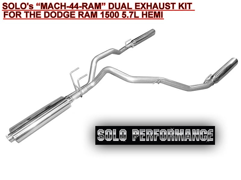 Solo Exhaust Dodge Ram 1500 Hemi (09-18) Performance Mach 44 Catback - Black Ops Auto Works