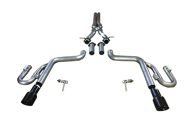 15-23 6.4L HEMI Charger Solo Performance Street Race Cat-Back Exhaust with Black Tips - Black Ops Auto Works