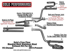 Load image into Gallery viewer, MACH-SXT-LM Cat Back Exhaust System 2011-2014 Dodge Charger V6, included components overview