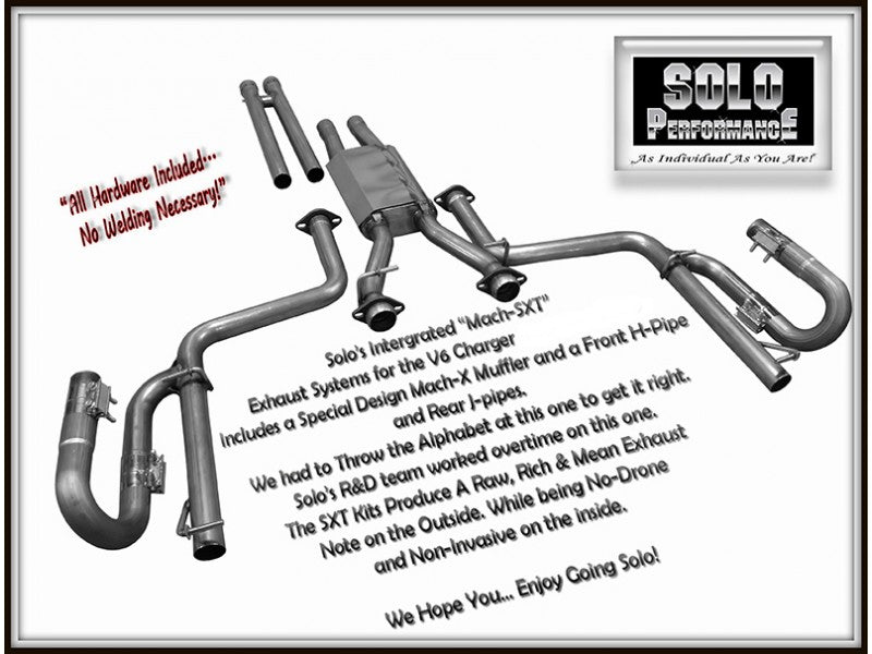 MACH-SXT-LM Cat Back Exhaust System 2011-2014 Dodge Charger V6 - Solo Performance 991118SL