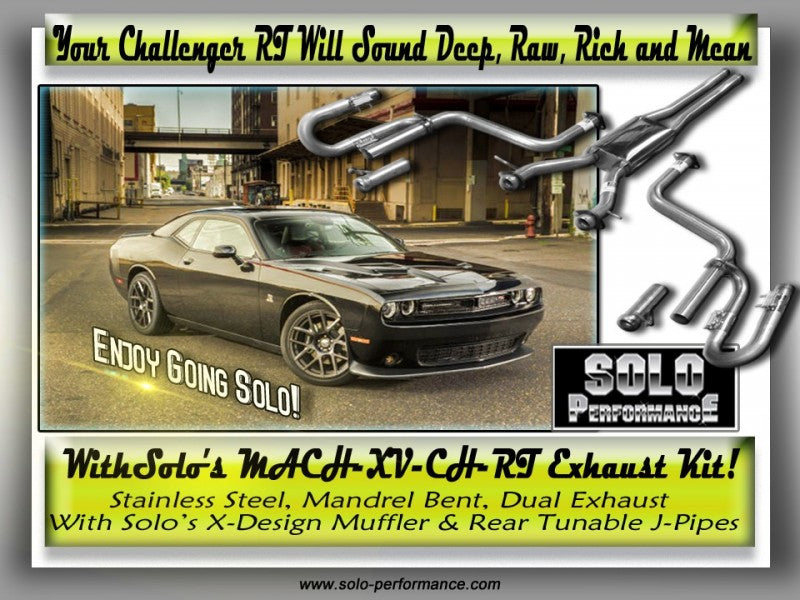 Mach XV-CH-RT Dual Cat Back Exhaust Kit 2015-Present V8 R/T Challenger 5.7 Hemi, exhaust component detail