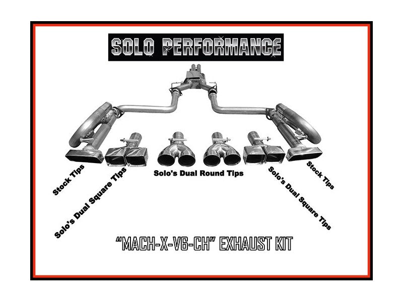 MACH-X-V6-CH Cat Back Exhaust 2009-2014 Dodge Challenger 3.5L/3.6L - Solo Performance 991164SL
