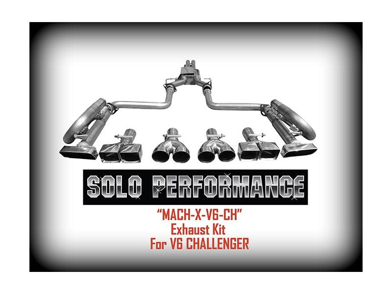 MACH-X-V6-CH Cat Back Exhaust 2009-2014 Dodge Challenger 3.5L/3.6L - Solo Performance 991164SL