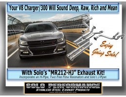 MR212-HJ Catback Exhaust Kit 2015-2022 Dodge Charger R/T Chrysler 300 5.7L V8, included components overview