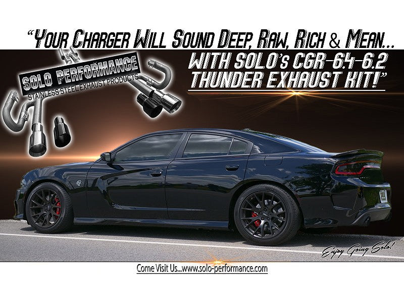 Thunder CAT Back Exhaust Kit 2015-2022 Dodge Charger 6.4L 6.2L, additional product view 6