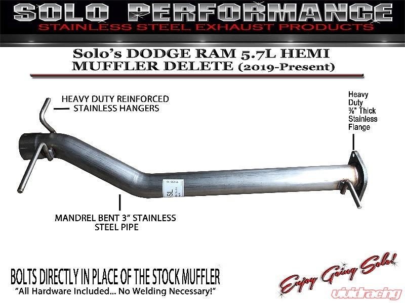 Solo Performance Muffler Delete Ram 1500 5.7L 2019-2020, alternate product view