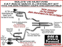 Load image into Gallery viewer, Solo Performance Mach-XJ Catback Exhaust System Ford Mustang V6 2015-2022, alternate product view
