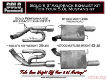 Load image into Gallery viewer, Solo Performance Axle-Back Exhaust System (Black Tips) Ford Mustang GT 2011-2014, alternate product view