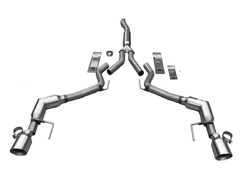 Solo Performance Catback Exhaust System (Black Tips) Ford Mustang Ecoboost 2015-2022, primary product view