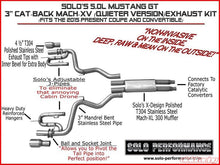 Load image into Gallery viewer, Solo Performance Mach-XV Catback Exhaust System Ford Mustang GT 2015-2022, alternate product view