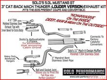 Load image into Gallery viewer, Solo Performance Mach Thunder-XV Catback Exhaust System Ford Mustang GT 2015-2022, alternate product view