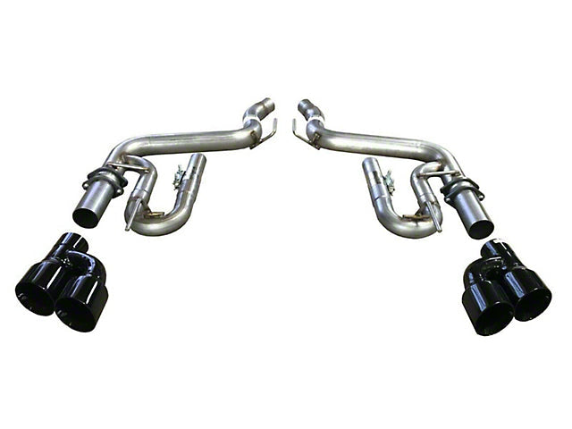 Solo Performance Axle-Back Exhaust System Black Tips Ford Mustang GT 2015-2022, primary product view